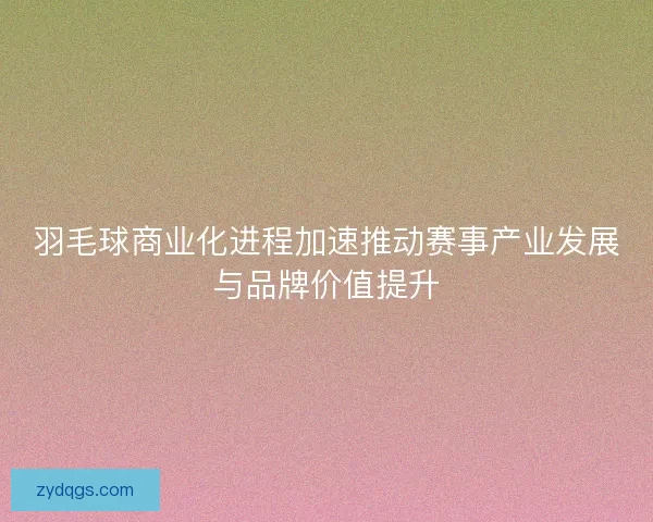 羽毛球商业化进程加速推动赛事产业发展与品牌价值提升